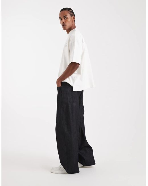 ASOS White Circular Design Collection Heavyweight Oversized baggy Jeans for men