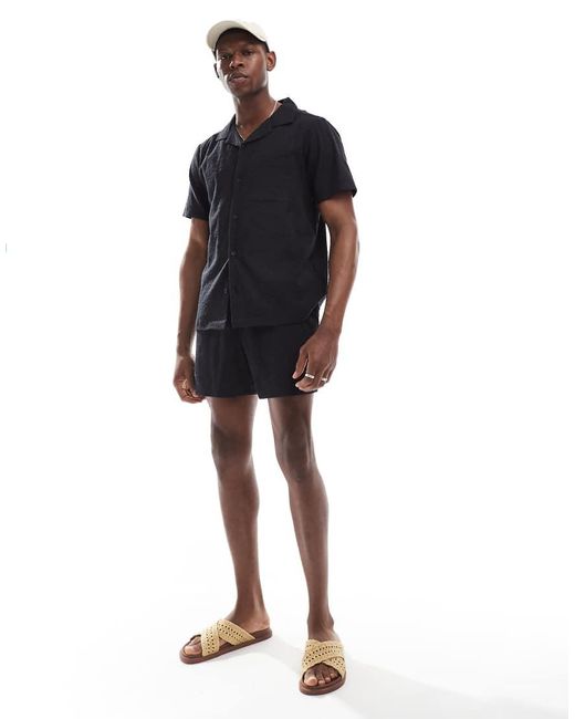 New Look Blue Seersucker Shirt Co-Ord for men