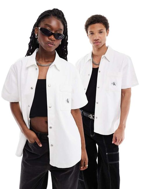Calvin Klein Oversized Denim Shirt in Black Lyst UK