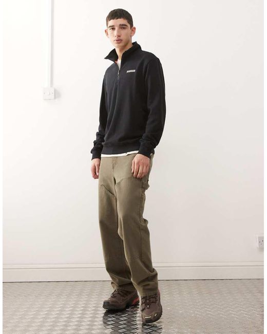 Napapijri Black 1/4 Zip Sweatshirt for men