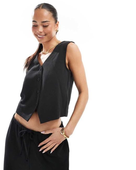 ONLY Black Tailored Waistcoat Co-ord