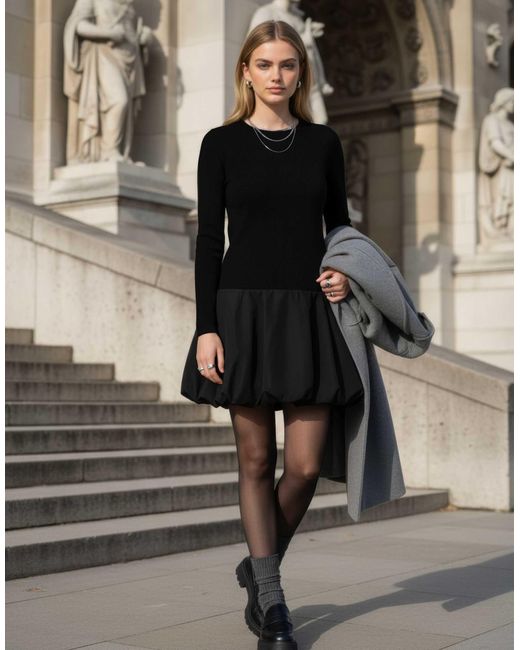 Robe courte HYPEDROP en coloris Black