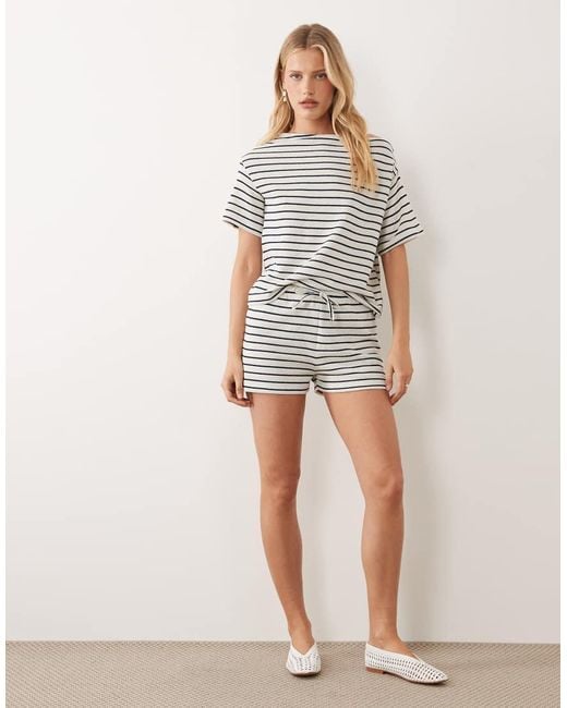 ASOS White Jersey Short Co-Ord
