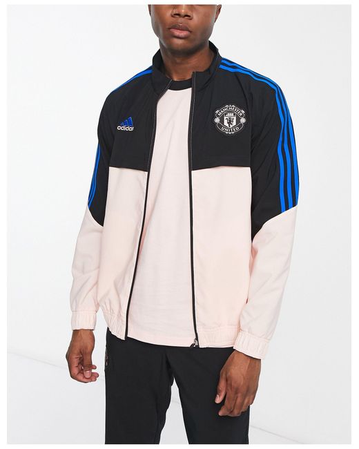 Adidas - football manchester united - giacca della tuta nera e rosa da Uomo  di adidas Originals in Bianco | Lyst