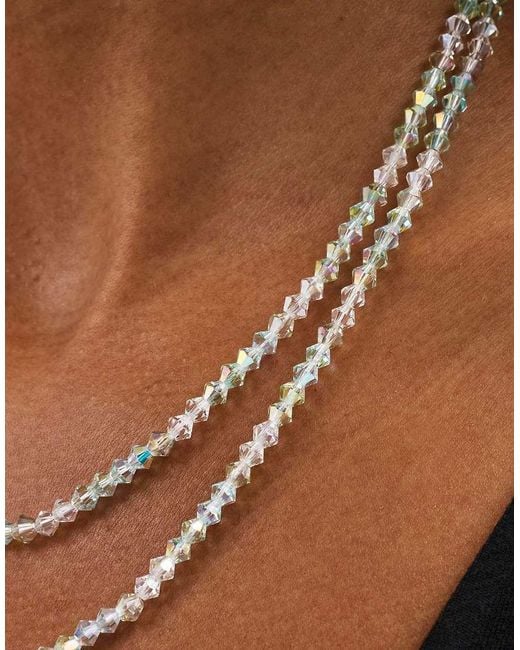 CERNUCCI Brown Double Layer Glass Bead Necklace