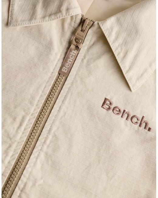Bench x Superdry & Co Natural Double Zip Collar Ripstop Jacket