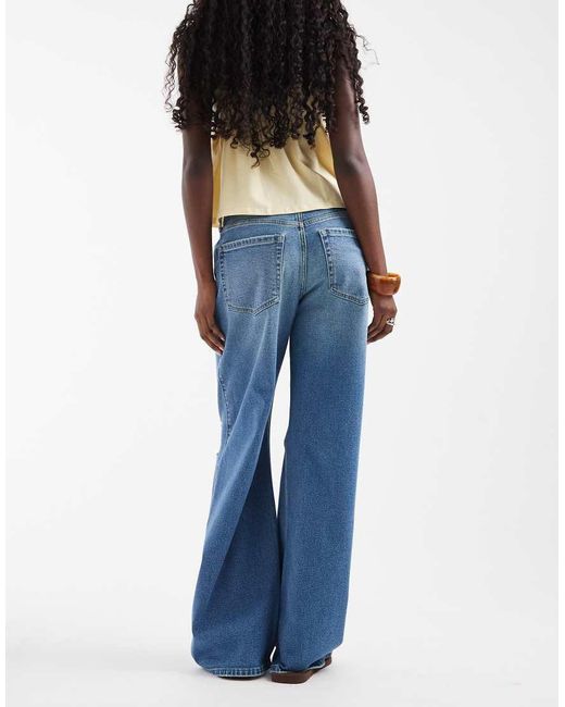 Hollister Blue High Rise baggy Jeans
