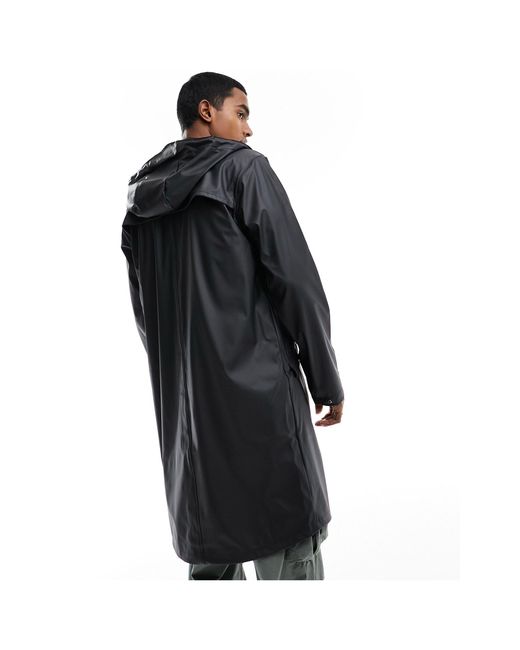 Jack & Jones Black Essentials Rain Resistant Rain Coat for men