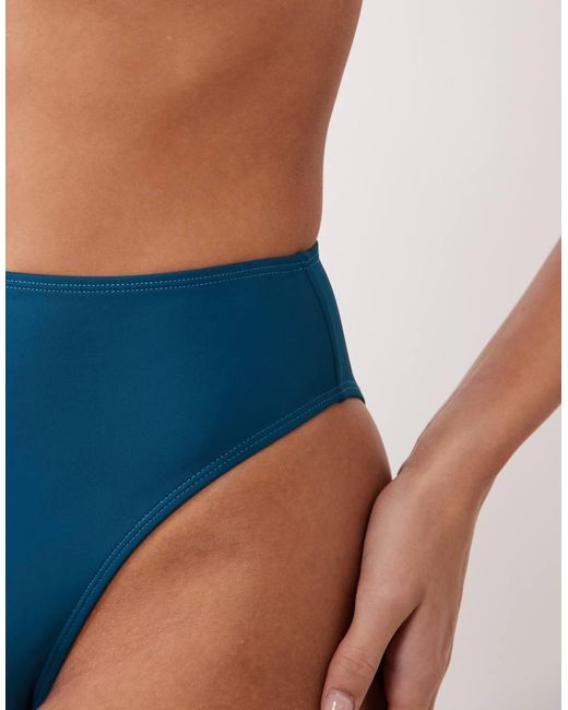 ASOS Blue Maya Azores High Leg High Waist Bikini Bottom