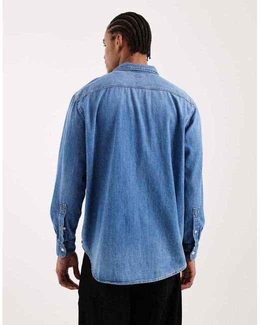 Tommy Hilfiger Blue Relaxed Fit Denim Shirt for men