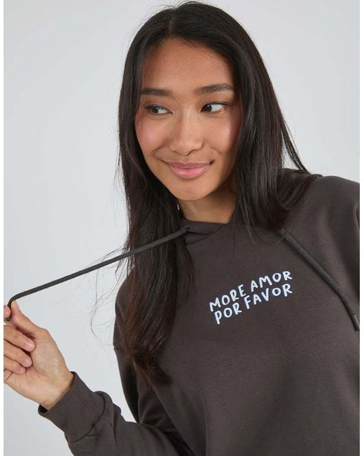 Custard Gray More Amor Por Favour Hoodie