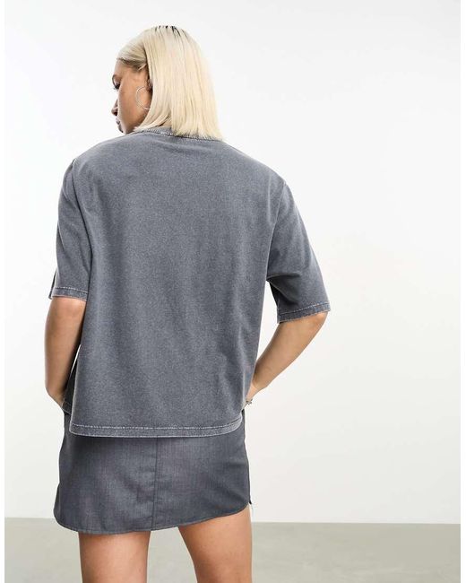 Reclaimed Vintage Gray Logo Cropped Tee