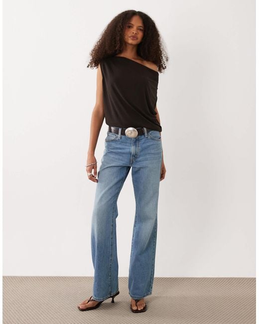 Jdy Black Wide Neck Top