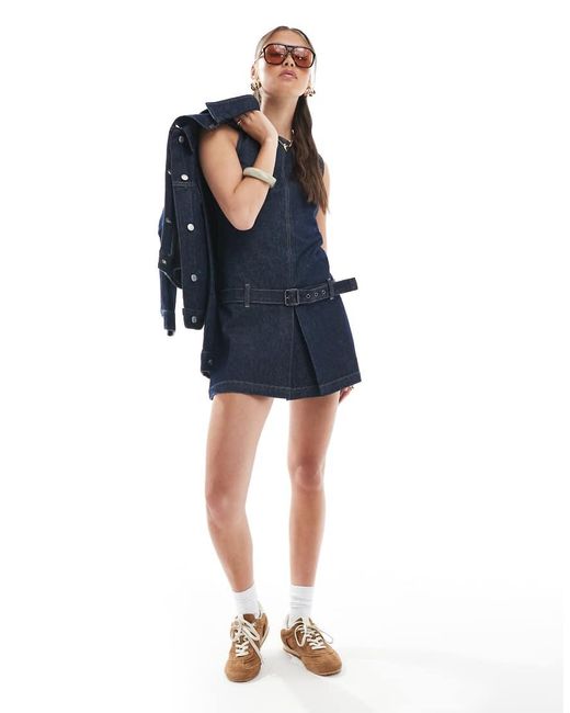 Cotton On Blue Denim Seam Mini Dress