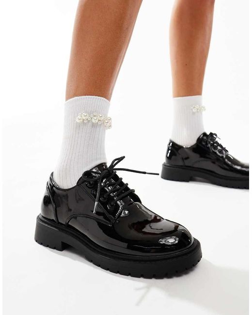 Schuh Black Logan Lace Up Shoes