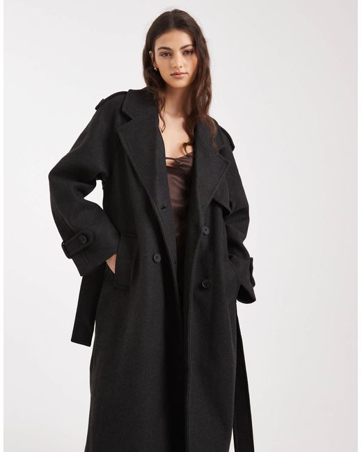 ONLY Black Belted Formal Coat