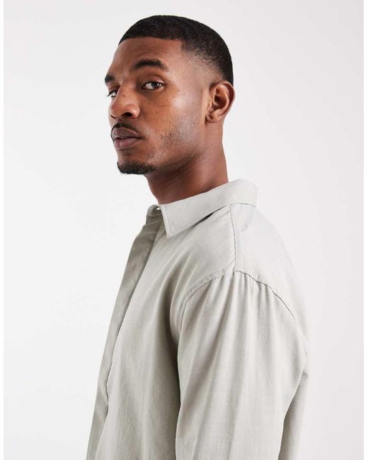 ASOS Natural Relaxed Shirt for men