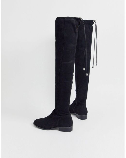wide leg suede boots