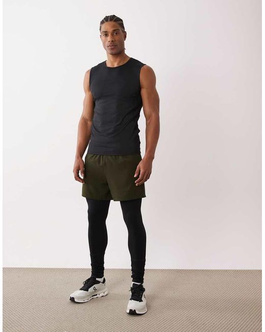 4505 Black Lightweight Active Quick Dry Base Layer Tights for men