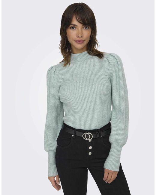 Pull en maille - brume ONLY en coloris Gray