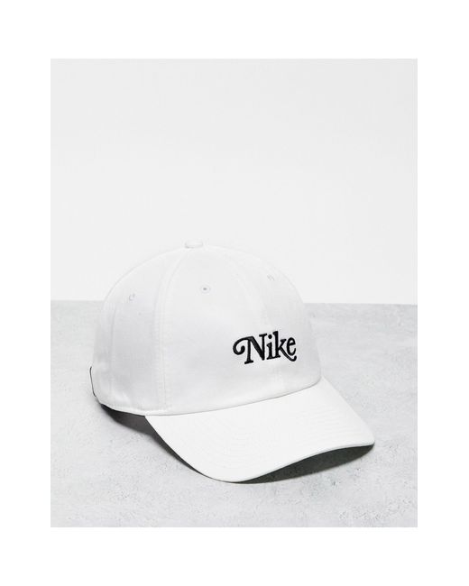 Nike H86 Script Logo Washed Cap in White | Lyst Canada