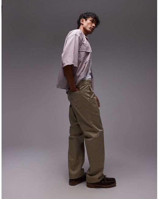 Dickies Gray 247 Regular Relaxed Fit Work Trousers for men