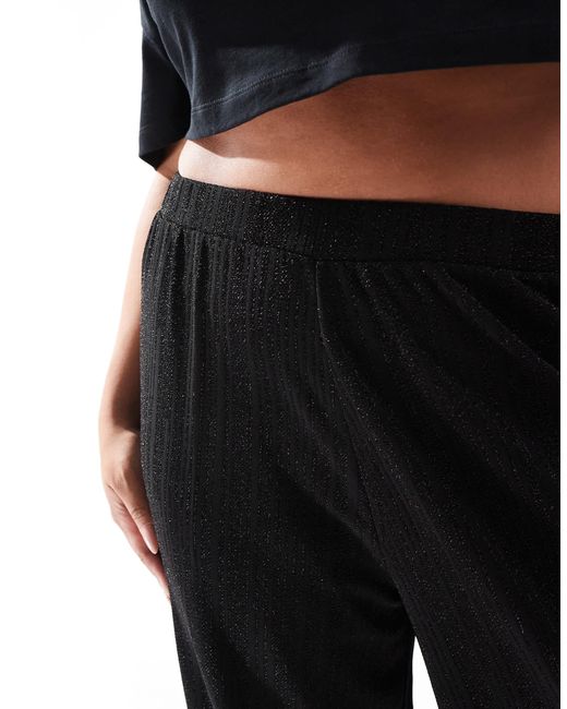 Yours Blue Stripe Wide Leg Pants