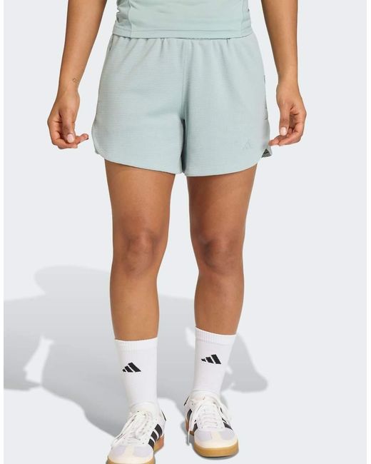 Adidas Originals Blue Pacer Workout Waffle Shorts