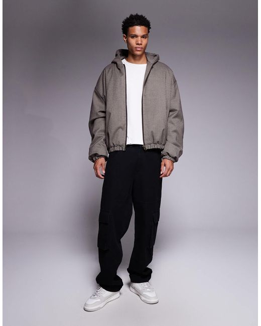 ASOS Gray Bomber Jacket for men