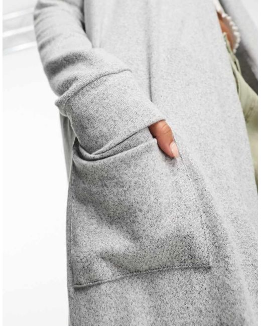 Noisy May White Lightweight Longline Cardigan