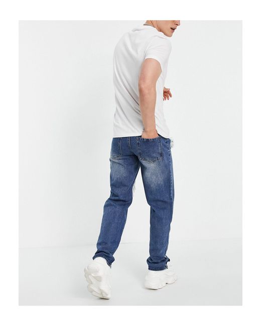Mennace Denim baggy Jeans in Blue for Men | Lyst UK