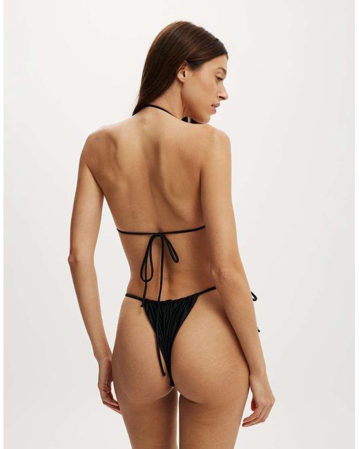 Cotton On Natural Side Gather Bralette Bikini Top