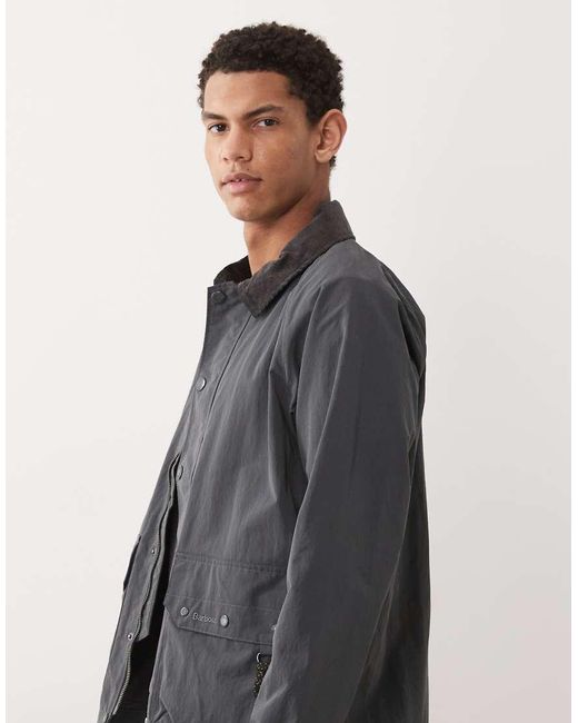 Barbour Gray Re-engineered Chore Jacket for men