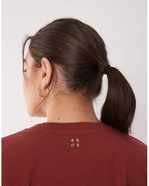 4505 Red Curve Icon Heavyweight Cotton Cropped T-shirt With Quick Dry Finish