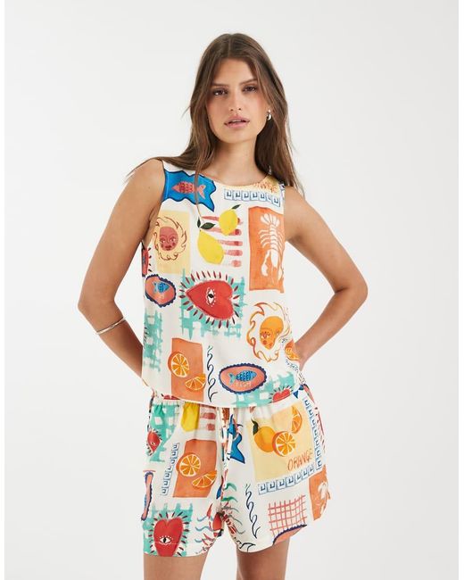 Pieces Blue Sleeves Top