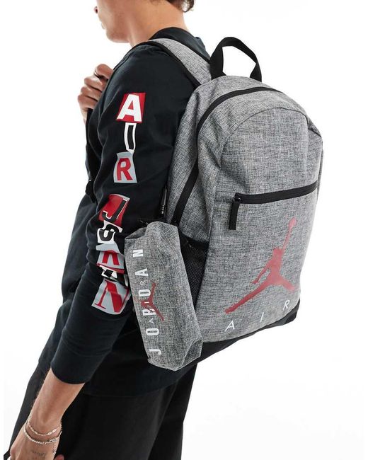 Nike Gray Air Backpack With Pencil Case for men