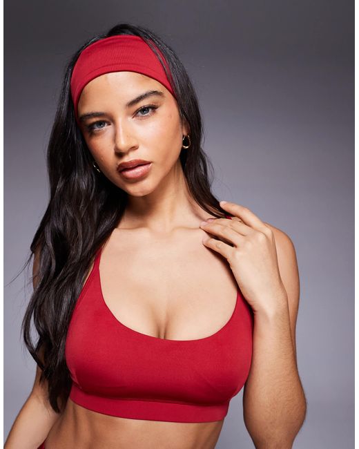 4505 Red Icon Active Quick Dry Headband
