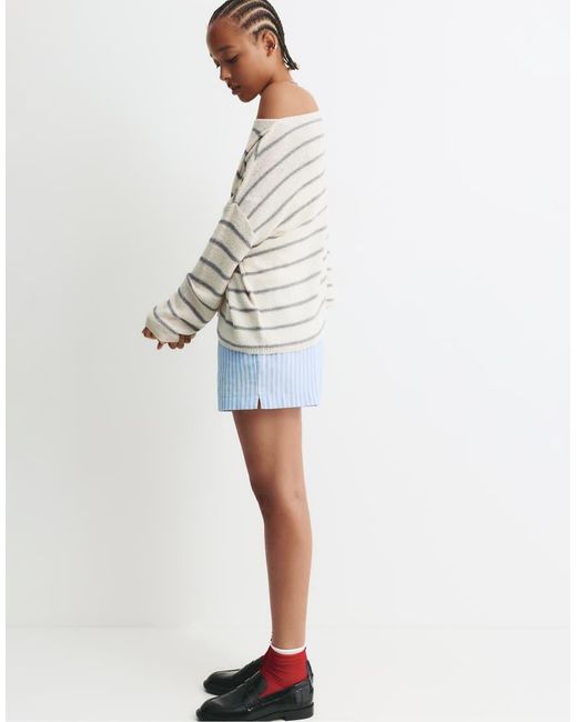 Maglione A Righe di Pull&Bear in White