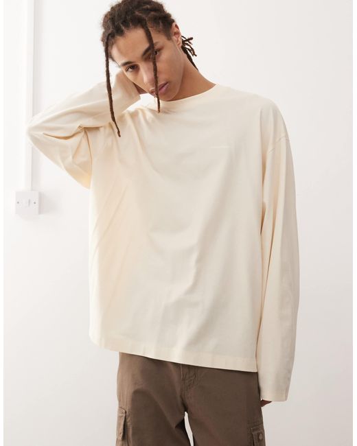 T-shirt à manches longues en piqué - écru Collusion pour homme en coloris Natural