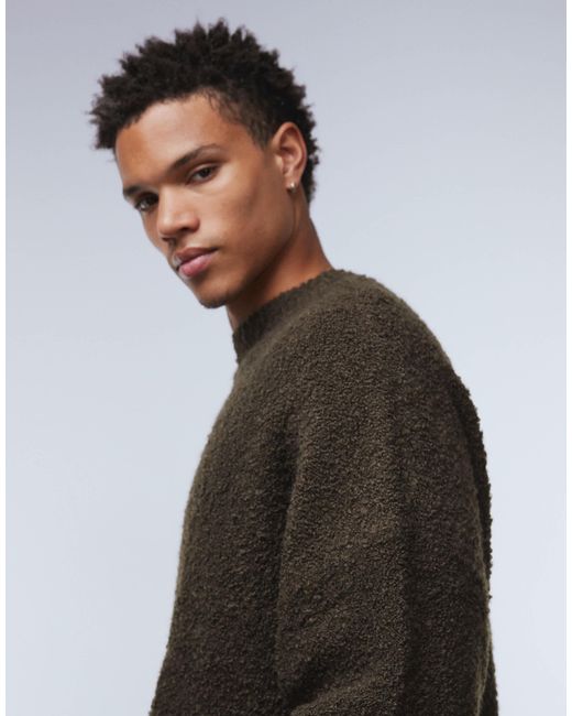 Pull ultra-oversize en maille bouclée - marron ASOS pour homme en coloris Gray