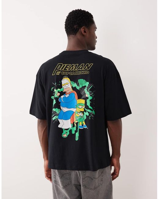 ASOS Blue Oversized T-Shirt With The Simpsons Print