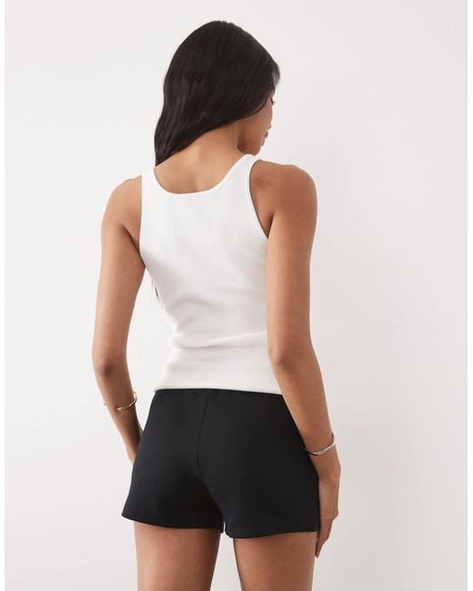 ASOS White Interlock Micro Shorts