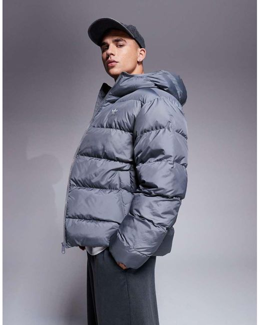 Adidas Originals Blue Puffer Coat for men