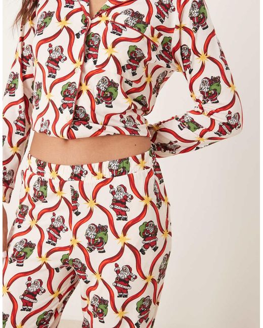 Chelsea Peers Pink Exclusive Poly Long Sleeve Revere Pajama Set