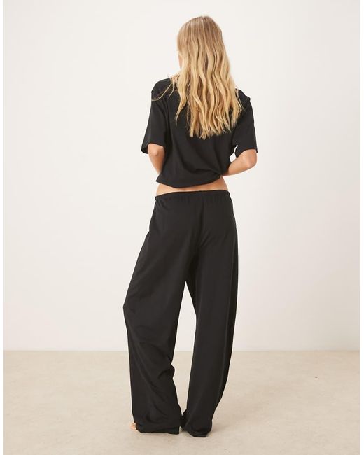 Pantalones De Pijama Negros De Algodón Mix & Match De ASOS de color Black