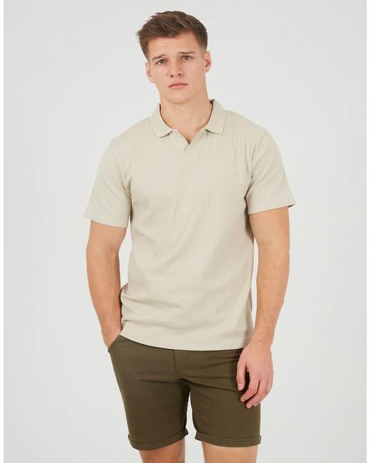Brave Soul Natural Trophy Neck Polo Shirt for men