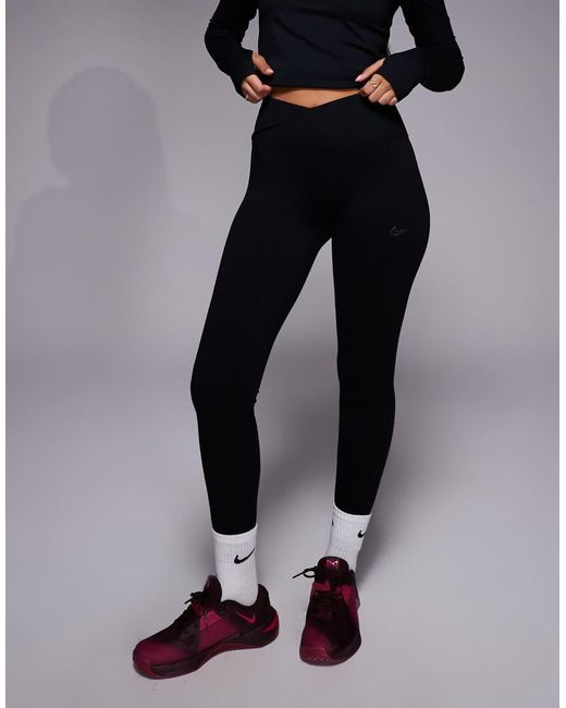 Nike Blue One Dri-fit Wrap Waist leggings