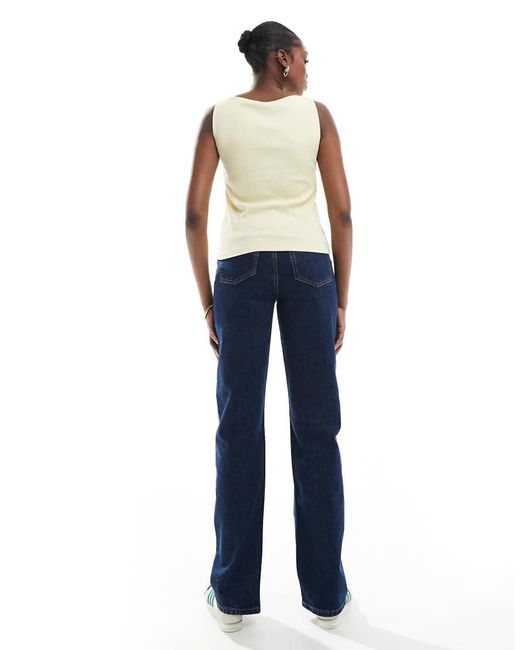 ASOS Blue Asos Design Tall Comfort Stretch Straight Leg Jeans