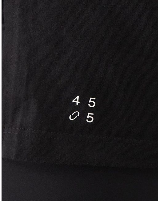 4505 Black Icon Cotton Drop Armhole Tank Top With Quick Dry Finish
