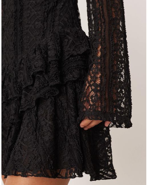Tabby - robe courte en dentelle - noir Free People en coloris Black